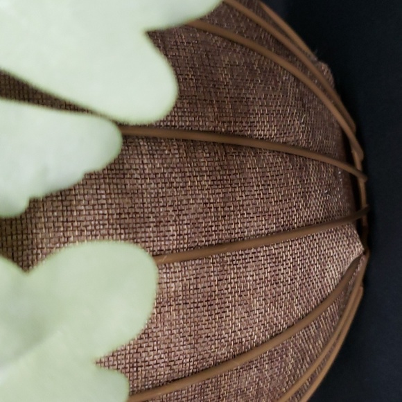 Martha Stewart Pumpkins and Greenery with Burlap Ribbon Flat-Back Basket - Picture 4 of 7